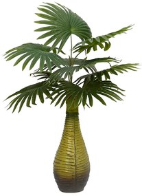 Planta de palmeira artificial 9 folhas 65 cm verde