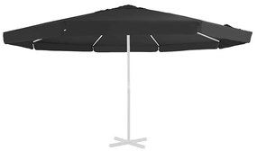 vidaXL Tecido de substituição p/ guarda-sol exterior 515 cm preto