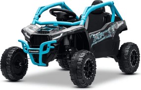 Carro elétrico para crianças Kawasaki TERYX KRX 1000 12V, controlo remoto, bateria de lítio, 2 motores de 25 W, com licença Azul