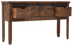 Mesa consola madeira de abeto maciça 131x35,5x75 cm castanho
