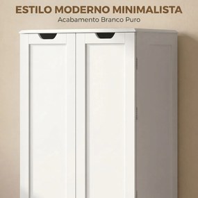Armário Despenseiro de Cozinha com Prateleiras nas Portas e 2 Gavetas Móvel Auxiliar 58x38x120 cm Branco