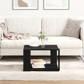 Mesa de Centro vidaXL Preta em Carvalho 85x55x31 cm em Madeira Derivada