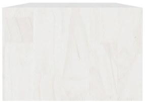 Mesa de centro 110x50x34 cm madeira de pinho maciça branco