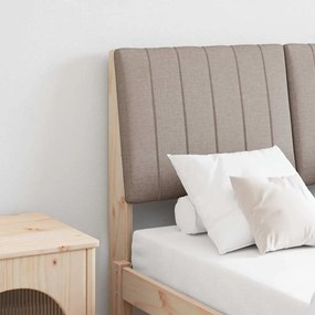 vidaXL Cabeceira estofada Cinzento-acastanhado 120 cm