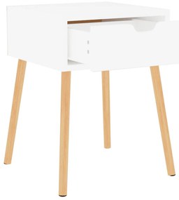 Mesas de cabeceira 2 pcs 40x40x56cm derivados de madeira branco