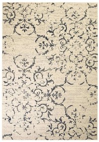 vidaXL Tapete moderno com design floral 140x200 cm bege/azul