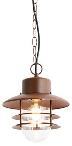 Luminária Pendente Industrial Marrom Ferrugem IP44 - Shell