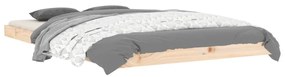 Estrutura de cama de casal pequena 120x190 cm pinho maciço