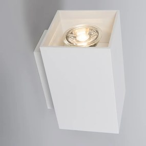 Candeeiro de parede moderno branco quadrado 2 luzes - Sandy