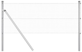 Cerca de Arame Soldado com 7 Postes 0.4x10 m Aço Galvanizado
