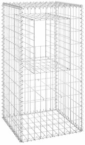Postes/cestos gabião 2 pcs 50x50x100 cm ferro
