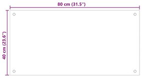 Painéis anti-salpicos de cozinha 2 pcs 80x40 cm vidro temperado