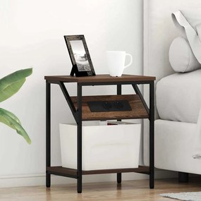vidaXL Mesa-de-cabeceira 2 pcs Carvalho castanho 38 x 30 x 48 cm