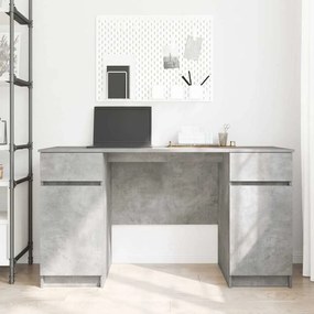Escrivaninha vidaXL Cinza Concreto 140x49x76 cm Madeira Composta