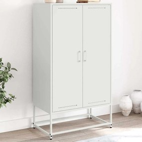 vidaXL Aparador alto 68,5x38,5x123,5 cm aço branco
