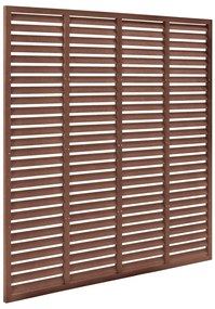 Painel de vedação estilo veneziana WPC 180x180 cm castanho