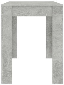 Mesa de jantar 120x60x76 cm derivados de madeira cinza cimento