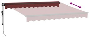 Toldo retrátil automático 300x250 cm bordô
