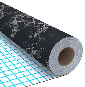 Autocolante para móveis 500x90 cm PVC cor de pedra preta