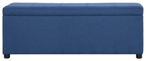 Banco c/ compartimento de arrumação 116 cm poliéster azul