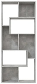 Estante 67x24x161 cm derivados de madeira cinzento cimento