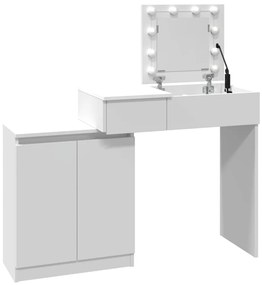 Toucador com LED 115x37x110,5 cm branco