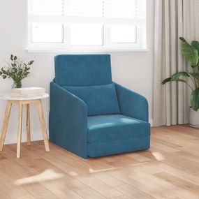 vidaXL Sofá Cama 2-em-1 Verde Água 65x80x83 cm Veludo
