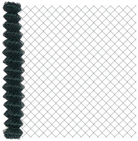 vidaXL Cerca de Malha Verde 25 x 1.6 m Aço