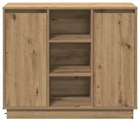 Aparador com LED Carvalho Artesanal 90x32x75 cm Madeira Derivada