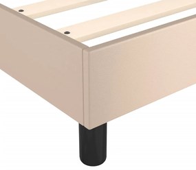Estrutura de cama 180x200 cm couro artificial cappuccino