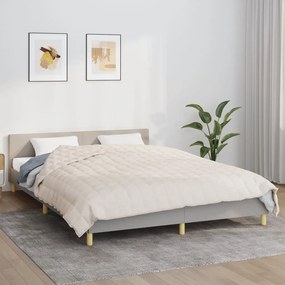Manta pesada 15 kg 220x240 cm tecido creme-claro