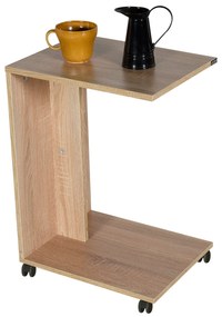 Mesa de Apoio "Volare" - Carvalho Sonoma - 35x65x45cm - Design Moderno