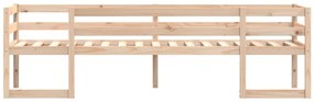 Estrutura de cama infantil 90x190 cm madeira de pinho maciça