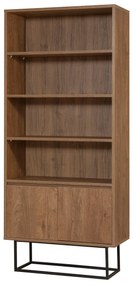 Conjunto de Mobiliário de Sala Laxus – Nogueira/Preto – 90x39x40 cm