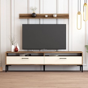 Unidade TV Istanbul – Nogal/Creme – 180x47x35 cm