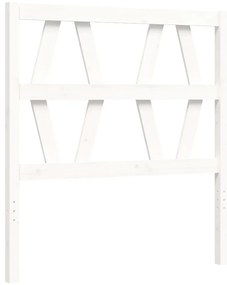 Cama sem colchão 90x200 cm madeira de pinho maciça branco