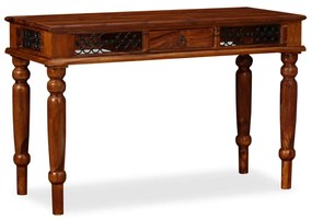 vidaXL Secretária em madeira de acácia maciça 120x50x76 cm