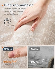 Tapete Boho 200 x 290 cm felpudo bege cappuccino