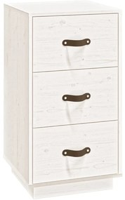 Mesas de cabeceira 2pcs 40x40x75 cm pinho maciço branco