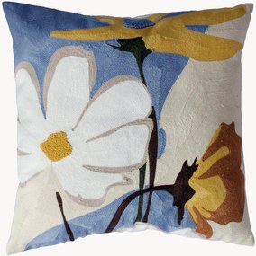 Capa de almofada bordada com design floral Signe