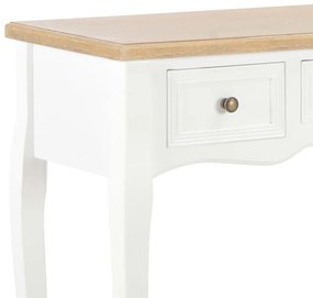 Toucador/mesa consola com 3 gavetas branco