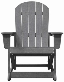 Cadeira de balanço Adirondack Cinzento-Claro 73.5x92x90 cm HDPE