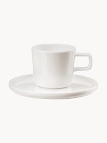 Chávenas de café com pires em Fine Bone China Oco, 6 uni.