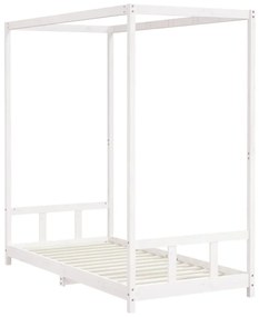 Estrutura de cama infantil 90x190 cm pinho maciço branco