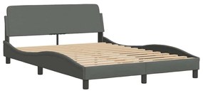 Estrutura de cama com LED sem colchão 120x200 cm tecido