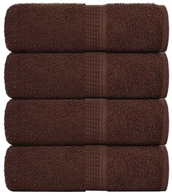 Toalhas de bidé 4 pcs 30x50 cm 360 gsm 100% algodão castanho