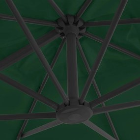 Guarda-sol de jardim com base portátil verde