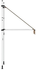 Toldo retrátil manual 100 cm riscas amarelas e azuis