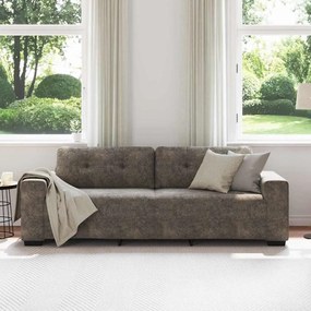 Sofá de 3 Lugares vidaXL Cinza Escuro 180 cm em Couro Sintético