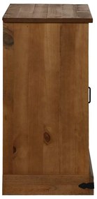 Aparador HALDEN com porta de correr 80x40x80 cm Madeira maciça
